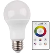 Avide Smart LED gömb (A60) 9W RGB+W (2700K) IR távirányítóval