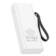 Univerzális hordozható, asztali akkumulátor töltő - HOCO J41 Pro Power Bank - USB+Type-C + Lightning + PD3.0+QC3.0 - 10.000 mAh - fehér