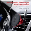 Baseus univerzális szellőzőrácsba illeszthető mágneses PDA/GSM autós tartó kábeltartóval - Baseus Magnetic Car Holder with cable clip - fekete