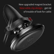 Baseus univerzális szellőzőrácsba illeszthető mágneses PDA/GSM autós tartó kábeltartóval - Baseus Magnetic Car Holder with cable clip - fekete