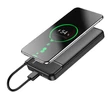 Maxlife univerzális hordozható, asztali akkumulátor töltő - Maxlife MXPB-01 Power Bank - 2xUSB + microUSB + Type-C - 10.000 mAh - fekete
