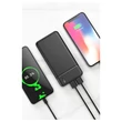 Maxlife univerzális hordozható, asztali akkumulátor töltő - Maxlife MXPB-01 Power Bank - 2xUSB + microUSB + Type-C - 10.000 mAh - fekete