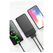 Maxlife univerzális hordozható, asztali akkumulátor töltő - Maxlife MXPB-01 Power Bank - 2xUSB + microUSB + Type-C - 20.000 mAh - fekete
