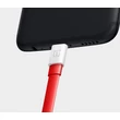USB - USB Type-C gyári adat- és töltőkábel 100 cm-es lapos vezetékkel - OnePlus Dash and Warp Charge 30 Flat - red (ECO csomagolás)
