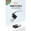 XO micro USB - Type-C adapter - XO NB149A Micro to Type-C Adapter - 2.4A - fekete/ezüst