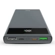 Univerzális hordozható, asztali akkumulátor töltő - HOCO J49 Power Bank - 2xUSB+Type-C+microUSB+PD+QC3.0 - 10.000 mAh - szürke