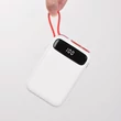 Univerzális hordozható, asztali akkumulátor töltő - HOCO J40 Lightning Power Bank - USB+microUSB+Type-C - 10.000 mAh - fehér