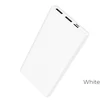 Univerzális hordozható, asztali akkumulátor töltő - HOCO J55 Power Bank - 2xUSB+microUSB+Type-C - 10.000 mAh - fehér