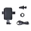 Univerzális Qi vezeték nélküli autós tartó/gyorstöltő - BCHW02 - 5V/2A - fekete - Qi szabványos 