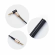 3,5 - 3,5 mm jack audio kábel spirál vezetékkel - fekete/arany