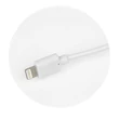 Lightning szivargyújtós gyorstöltő spirál kábellel + USB bemenettel - 5V/3A - fehér