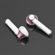 TWS sztereó Bluetooth headset v5.0 + töltő dokkoló - TWS EP003 Earphone - white/pink