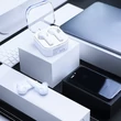 TWS sztereó Bluetooth headset v5.0 + töltő dokkoló - TWS EP002 Earphone + Wireless Charging - white