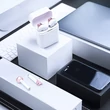 TWS sztereó Bluetooth headset v5.0 + töltő dokkoló - TWS EP003 Earphone - white/pink