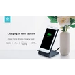 Devia Qi univerzális vezeték nélküli töltő állomás - 5V/2A - Devia Pioneer Fast Wireless Charger Stand - black - Qi szabványos