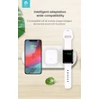 Devia Qi univerzális vezeték nélküli töltő állomás - 18W - Devia V.2 3in1 Wireless Charger for Smartphone + Apple Watch + Earphone - white 