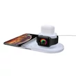Devia Qi univerzális vezeték nélküli töltő állomás - 18W - Devia V.3 3in1 Wireless Charger for Smartphone + Apple Watch + Earphone - white 