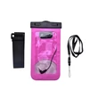 Univerzális vízálló védőtok max. 5,5" méretű készülékekhez - Devia Neon Waterproof Bag - rose red