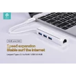 Devia Leopard Type C 3.1 - RJ45 és USB 3.1 Hub - silver