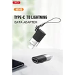 XO Type-C - Lightning adapter - XO NB149D Type-C to Lightning Adapter - 2.4A - fekete/ezüst