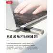 XO USB - Type-C OTG adapter - XO NB149F USB to Type-C Adapter - 2.4A - fekete/ezüst