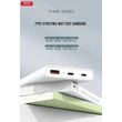 Univerzális hordozható, asztali akkumulátor töltő - XO PR110 Power Bank - USB + Type-C + microUSB + PD + QC3.0 - 10.000 mAh - fekete