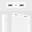 Univerzális hordozható, asztali akkumulátor töltő - Xiaomi Mi Power Bank 2C QC3.0 - 20.000 mAh - fehér