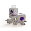 Allocacoc PowerCube ReWirable USB 4-es lila/fehér USB-s hálózati elosztó 4 cserélhető dugóval #02