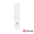 Apple Watch S3 38mm ezüst alumíniumtok, fehér sportszíjas okosóra #02