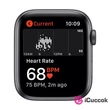 Apple Watch SE GPS-es 44mm asztroszürke alumíniumtok fekete sportszíjas okosóra #02