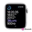 Apple Watch Series 6 GPS-es 44mm ezüst alumíniumtok fehér sportszíjas okosóra #02