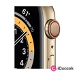 Apple Watch Series 6 GPS + Cellular 44mm arany rozsdamentes acél tok arany milánói szíjas okosóra #01