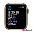 Apple Watch Series 6 GPS + Cellular 44mm arany rozsdamentes acél tok arany milánói szíjas okosóra #02
