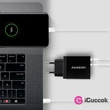 Axagon ACU-PQ22 QC3.0 + USB-C fekete fali töltő #05