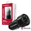 Axagon PWC-5V5 2.4A + 2.4A fekete autós töltő #04