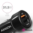 Axagon PWC-QC5 QC3.0 + 2.4A fekete autós töltő #01