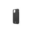 BMW iPhone 11 Pro Max csíkos fekete kemény bőrtok #04