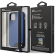 BMW iPhone 11 Pro sima kék kemény műbőrtok #05