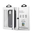 BMW iPhone 11 csíkos kék kemény bőrtok #02