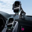 Baseus Car Mount 4,7-6,5" vezeték nélküli műszerfalra és szellőzőrácsba rözíthető fekete autós Qi töltő és telefontartó #06