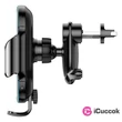 Baseus Car Mount 4,7-6,5" vezeték nélküli műszerfalra és szellőzőrácsba rözíthető fekete autós Qi töltő és telefontartó #01