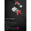 Baseus Golden Belt Series 3A 1m USB 3.0 - USB Type-C fekete-piros kábel #01