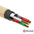 Baseus Shining Cable 1m arany Lightning kábel #02
