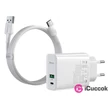 Baseus Travel Charger Set PPS QC C+A VOOC 30W fehér gyorstöltőfej + USB Type-C 5A 1m fehér kábel #01