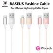 Baseus Yashine Series 2A 1m Lightning ezüst kábel #01