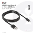 CLUB3D USB 3.2 Type A - micro USB 1m kábel #01