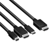 CLUB3D USB Type C + HDMI + Mini Displayport 1.2 - HDMI 4K60Hz HDR aktív adapter #01