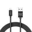 Delight LED fénnyel iPhone Lightning 1m fekete adatkábel #02