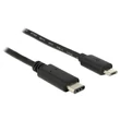 Delock 1m USB Type-C 2.0 apa - USB 2.0 micro-B típusú apa fekete kábel #01