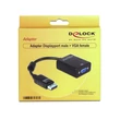 Delock 61848 fekete adapter displayport apa > VGA 15 pin anya #01